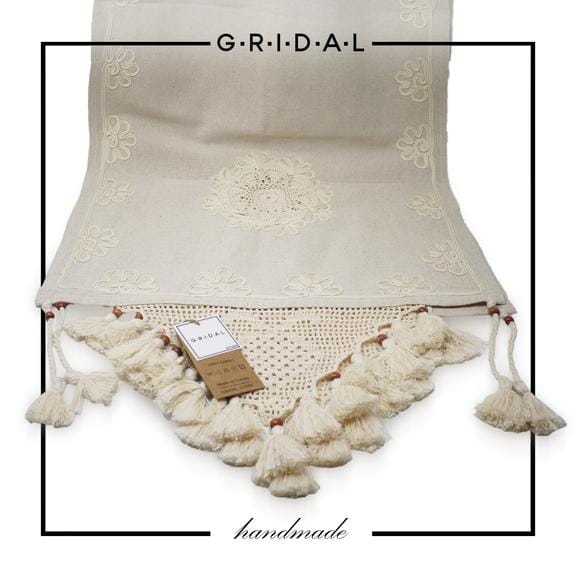 natural cotton hand made runner