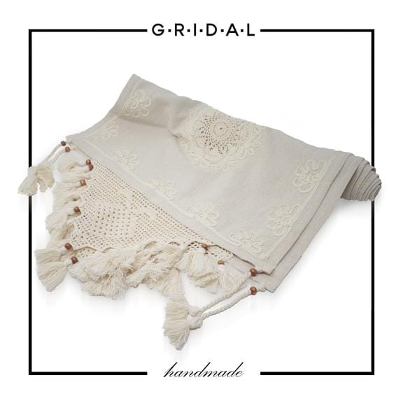 natural cotton hand made runner