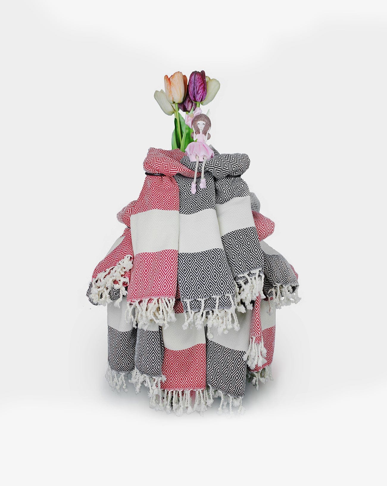 Hand Made Diamond Head & Face Towel - Set of 2