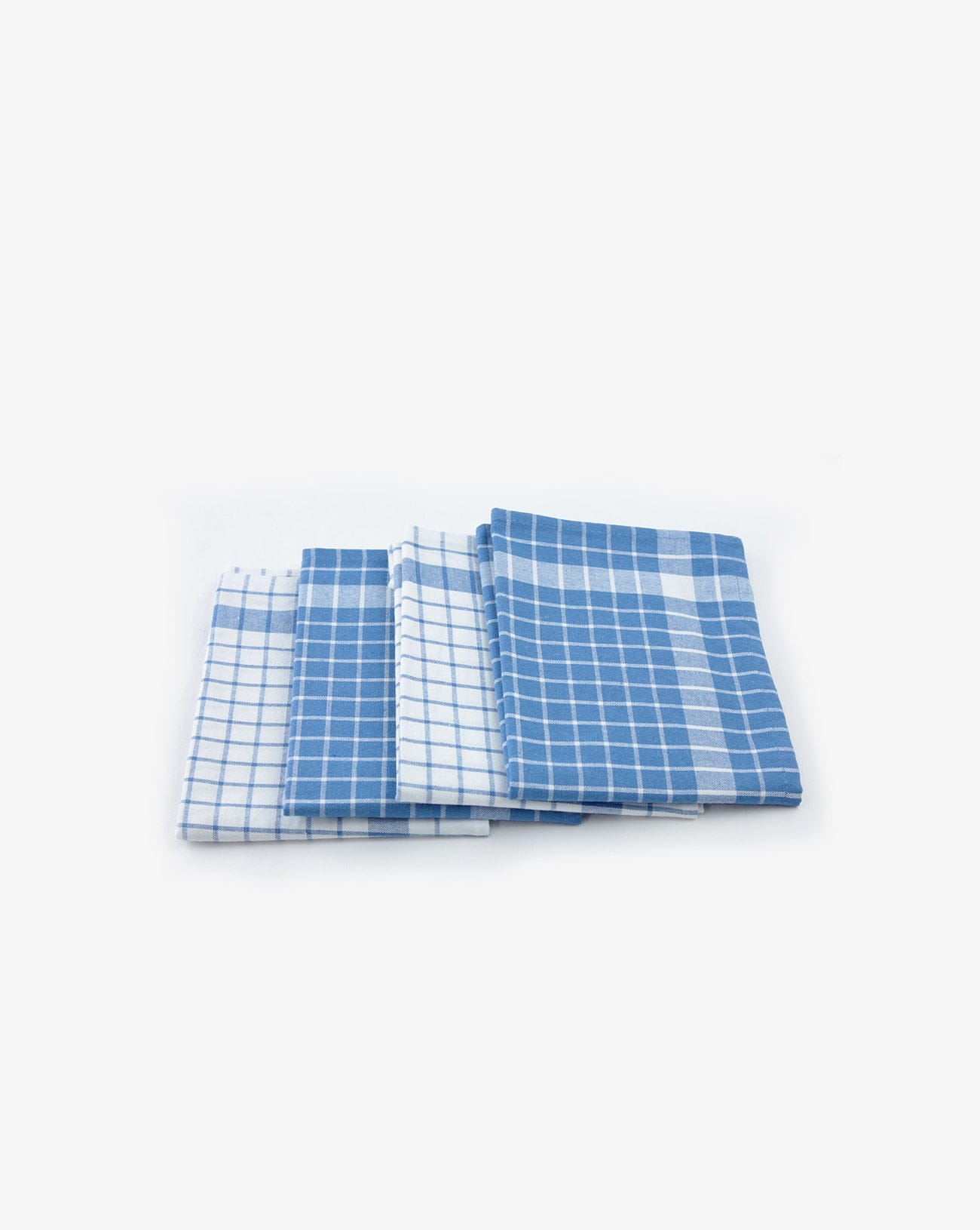 Kitchen Towels - Cotton Gingham Pattern - Set of 4