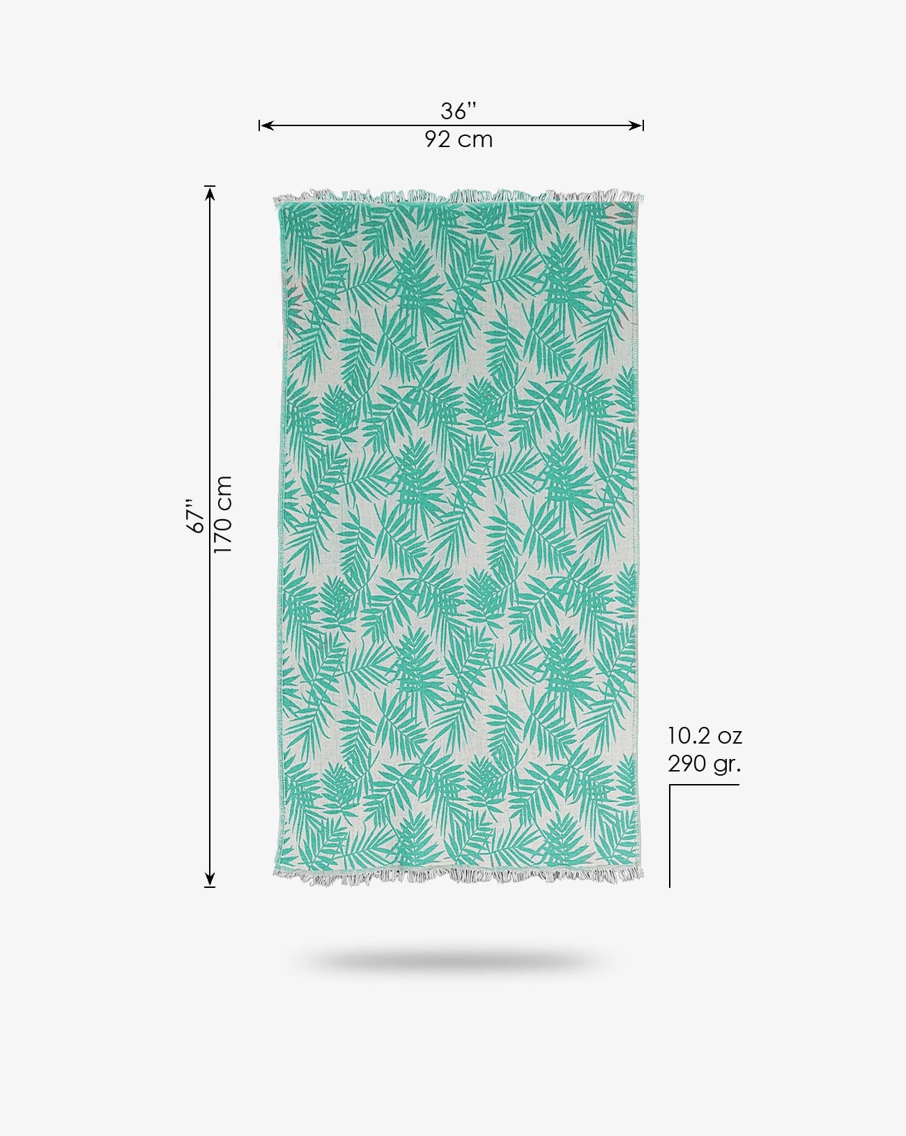 Jacquard Palm Pattern Turkish Towel