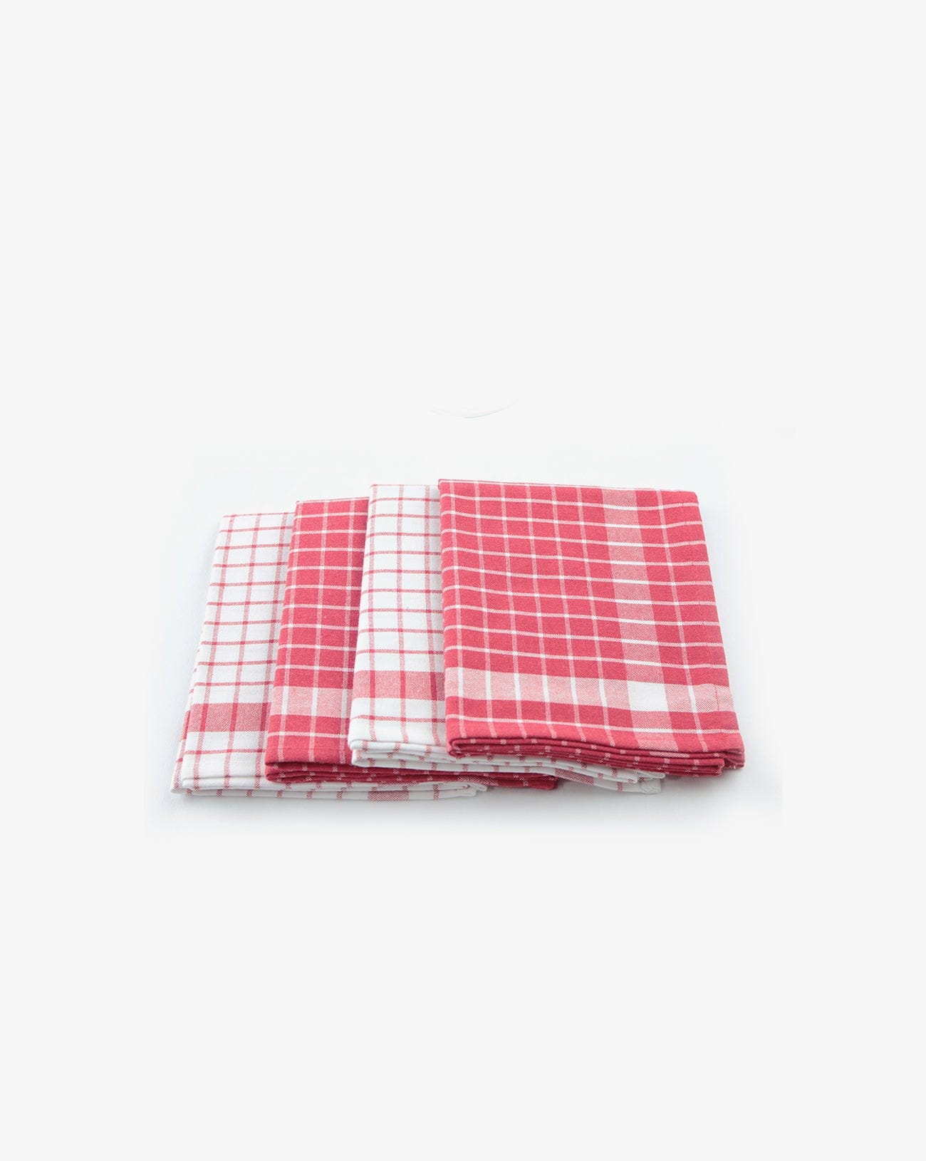 SARO 1029.R2028 20 x 28 in. Gingham Plaid Check Design Cotton Kitchen Towel  Red - Set of 4, 1 - Jay C Food Stores